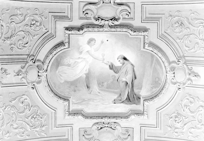 Decorazione dipinta Gesù Cristo nell'orto di Gethsemani